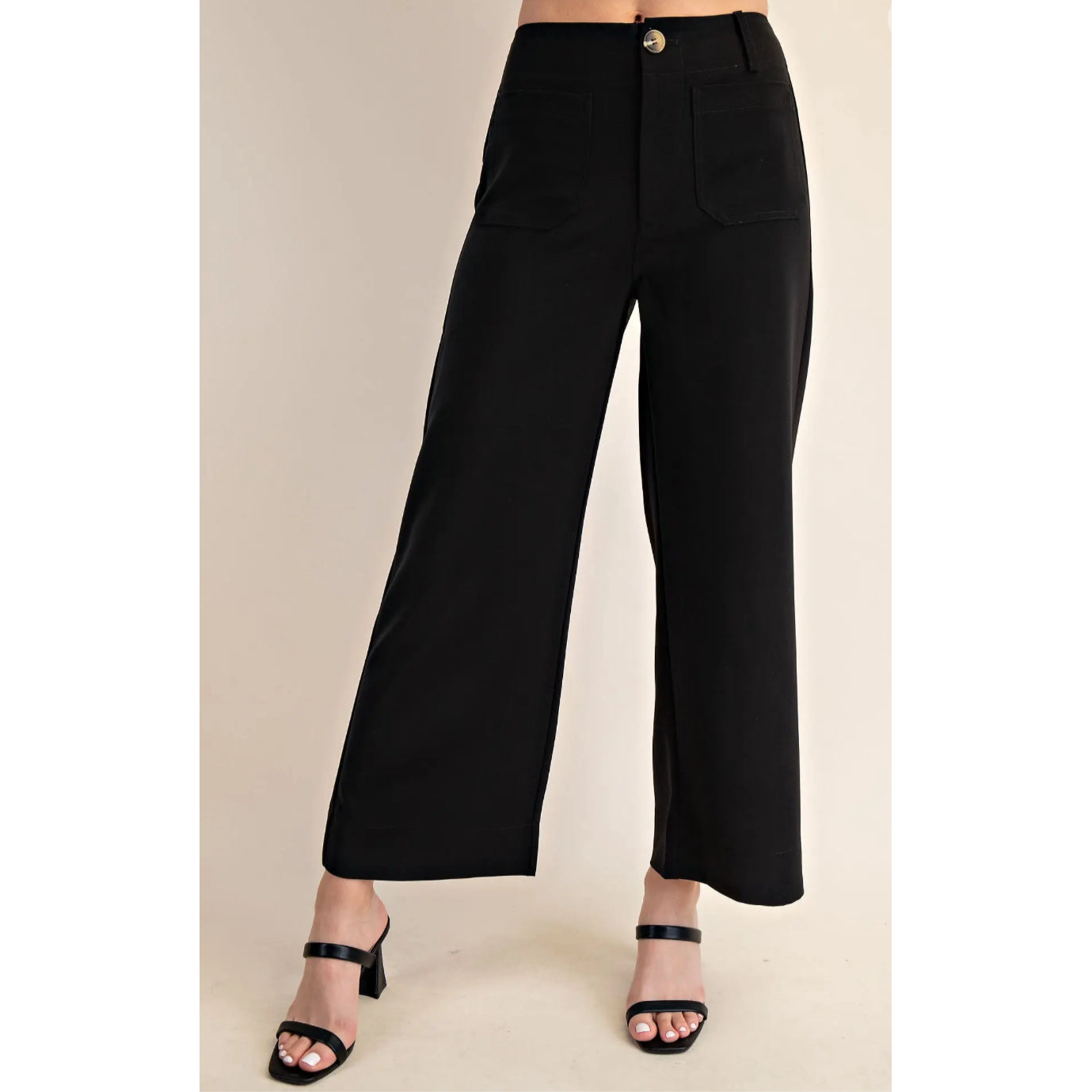 Colette Cropped Pants - Black