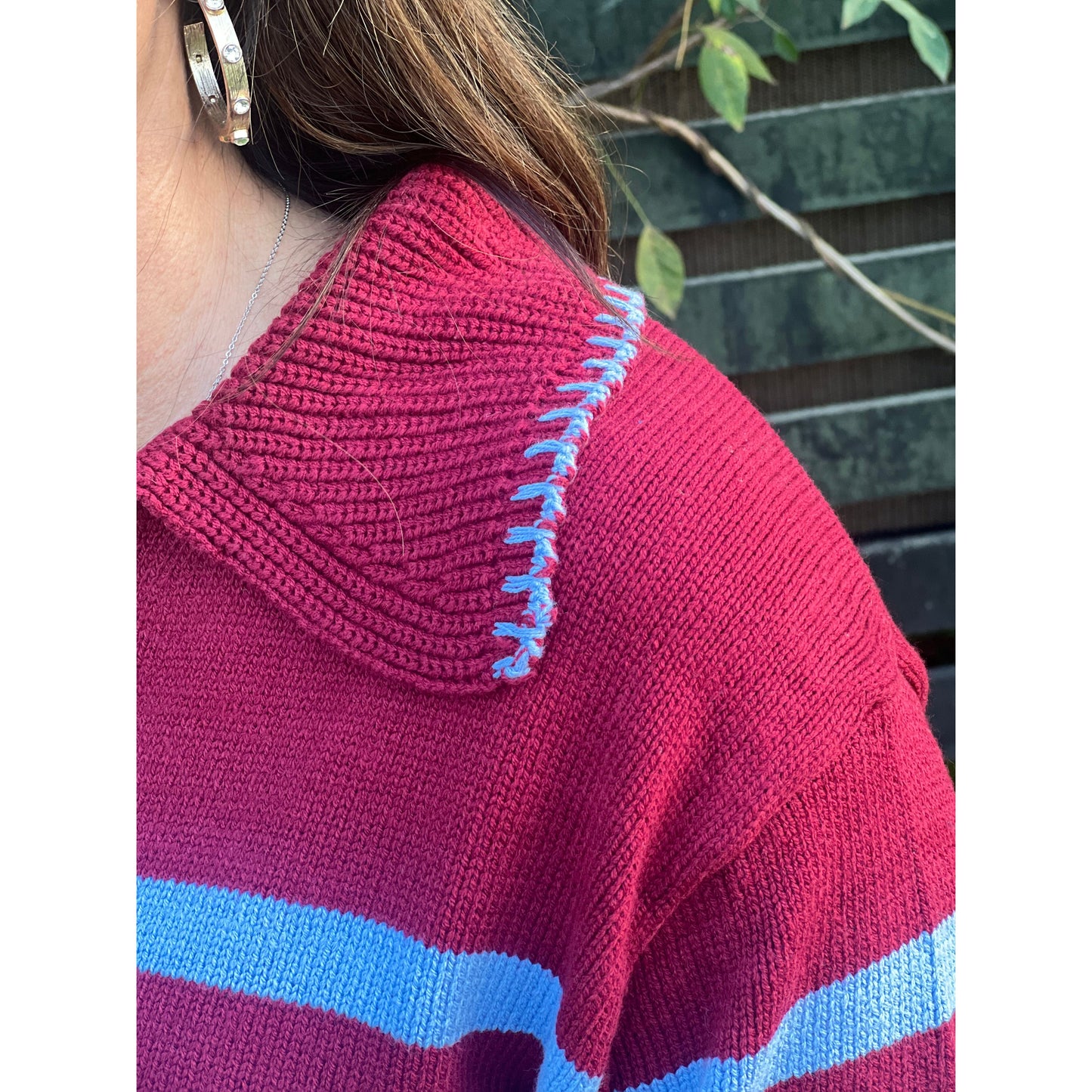 Blair Striped Collared Sweater