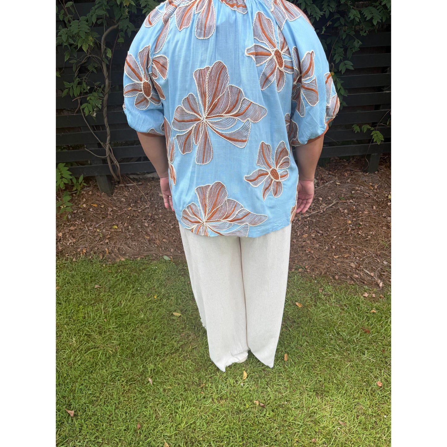 Curvy Oatmeal Linen Frayed Side Pocket Wide Leg Pants