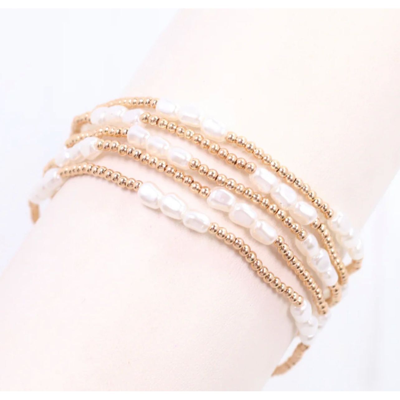 Annette Pearl Stretch Bracelet Set