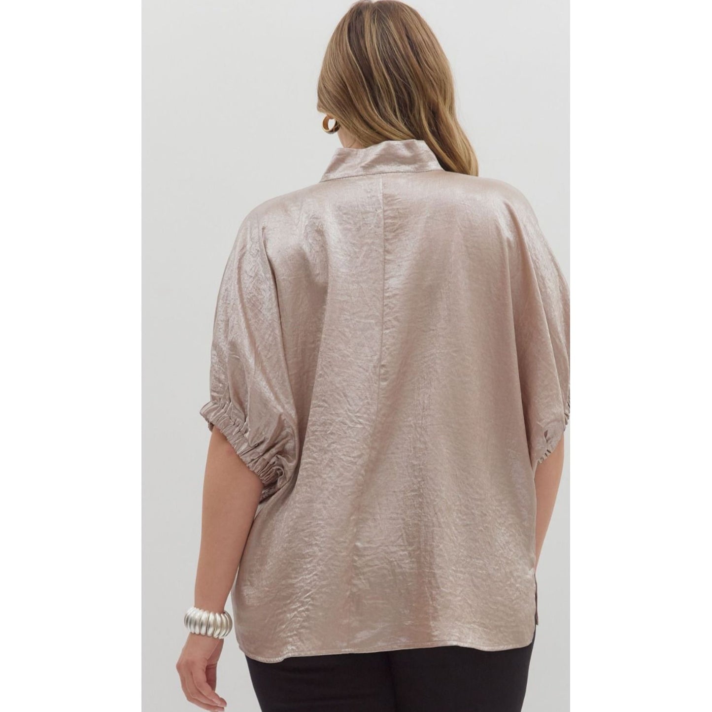 Curvy Sophie Metallic Blouse