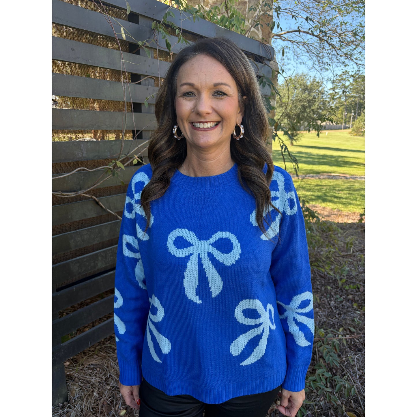 Blue Bow Sweater