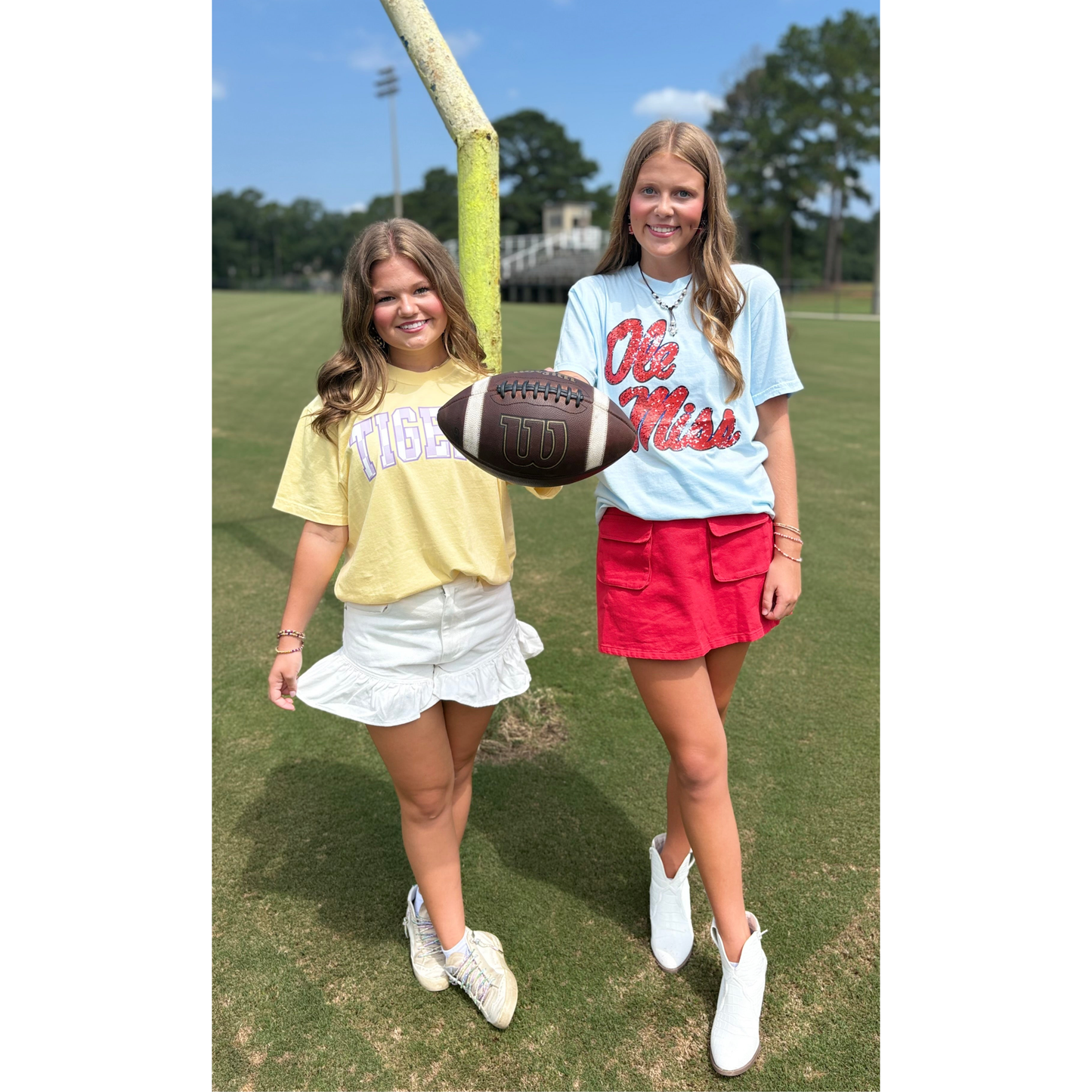 Faux Sequins Ole Miss Rebels Graphic Tee