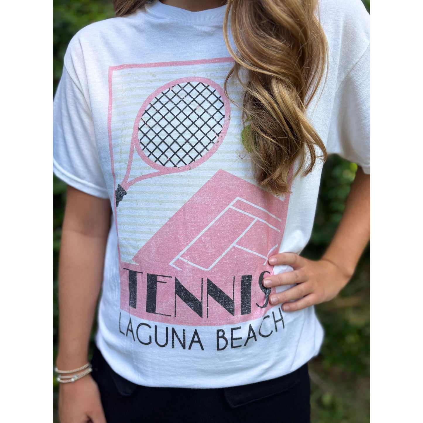 Laguna Beach Tennis Oversized Graphic Tee