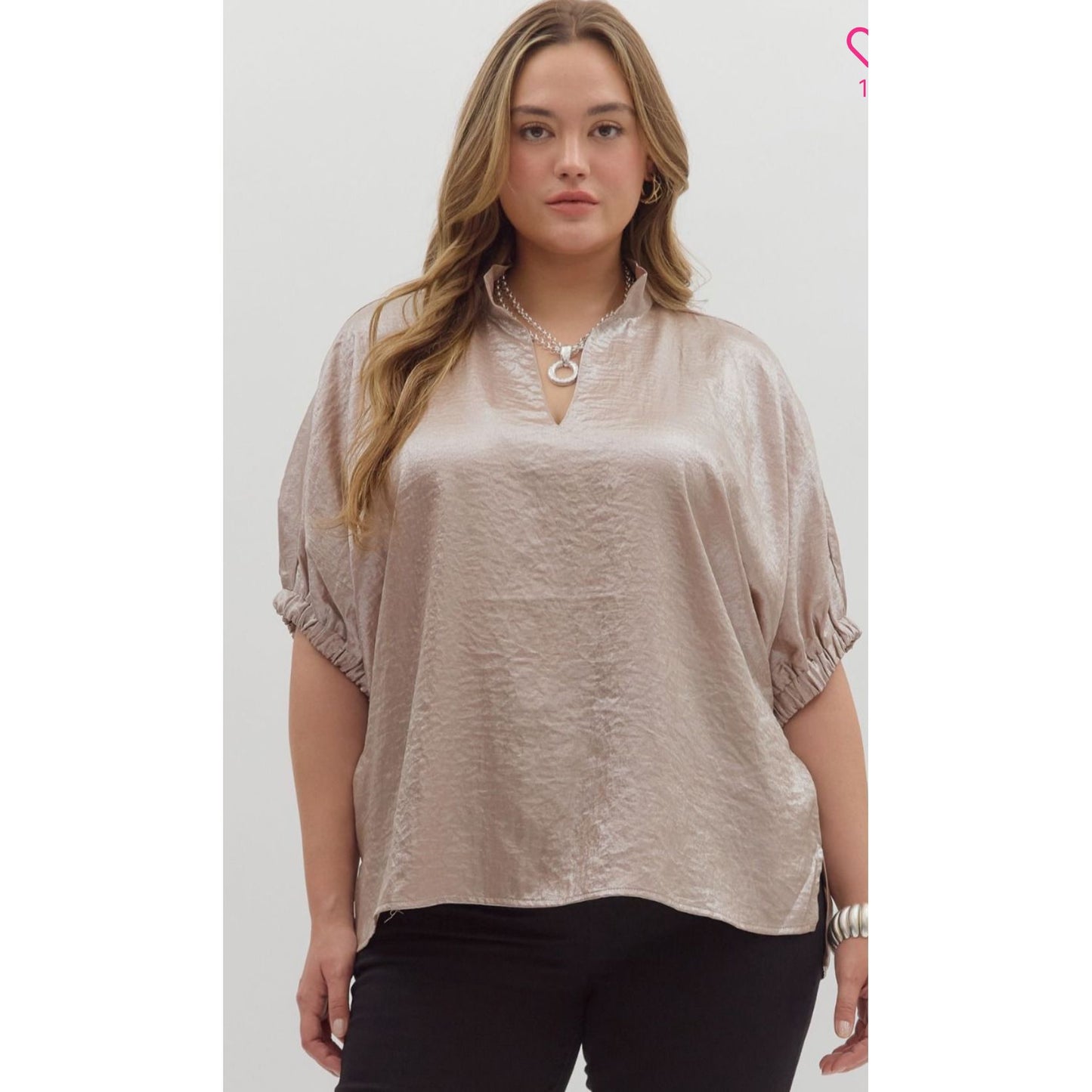 Curvy Sophie Metallic Blouse