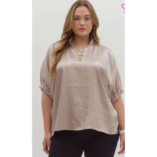 Curvy Sophie Metallic Blouse