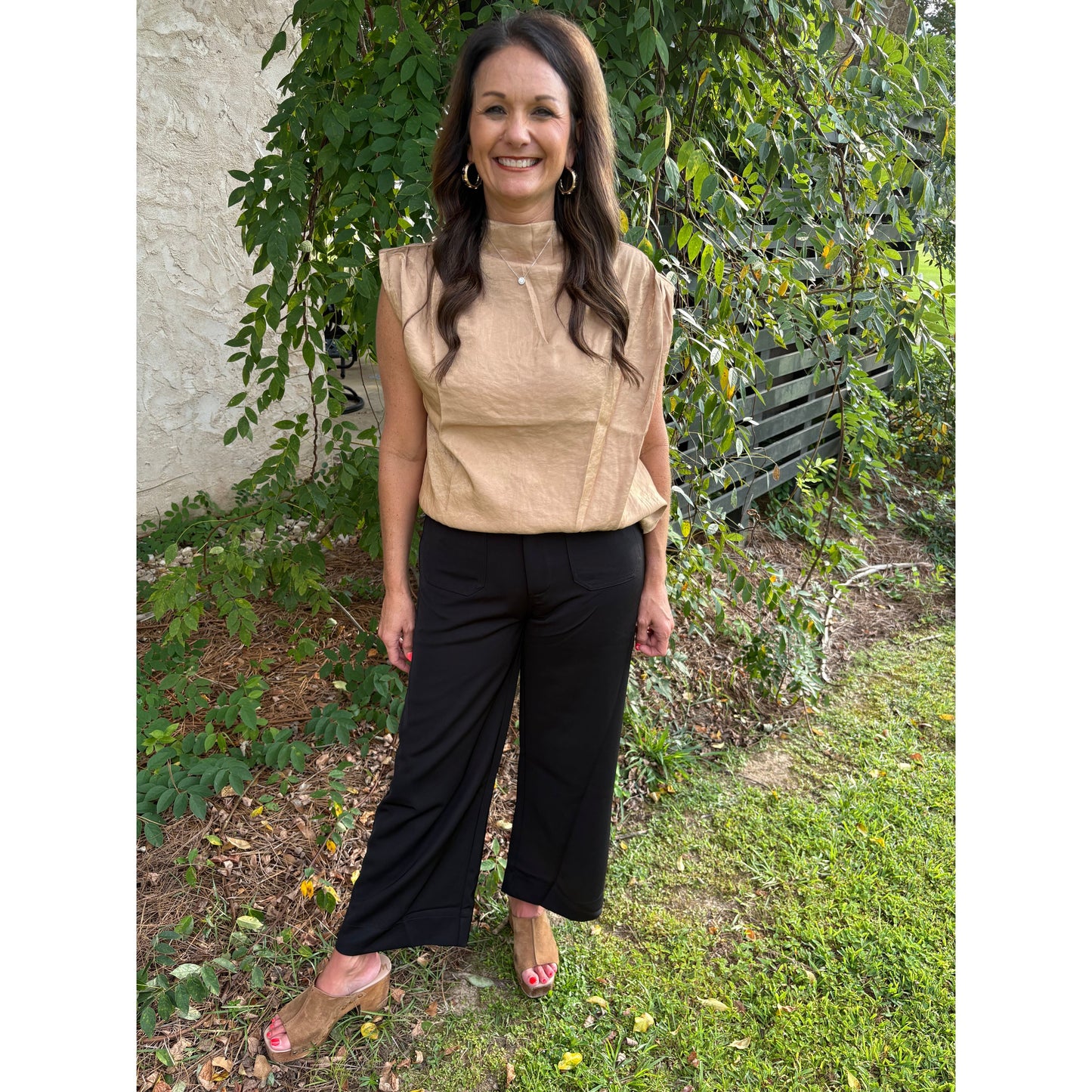 Colette Cropped Pants - Black