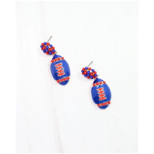 Adler Football Earring Blue Red
