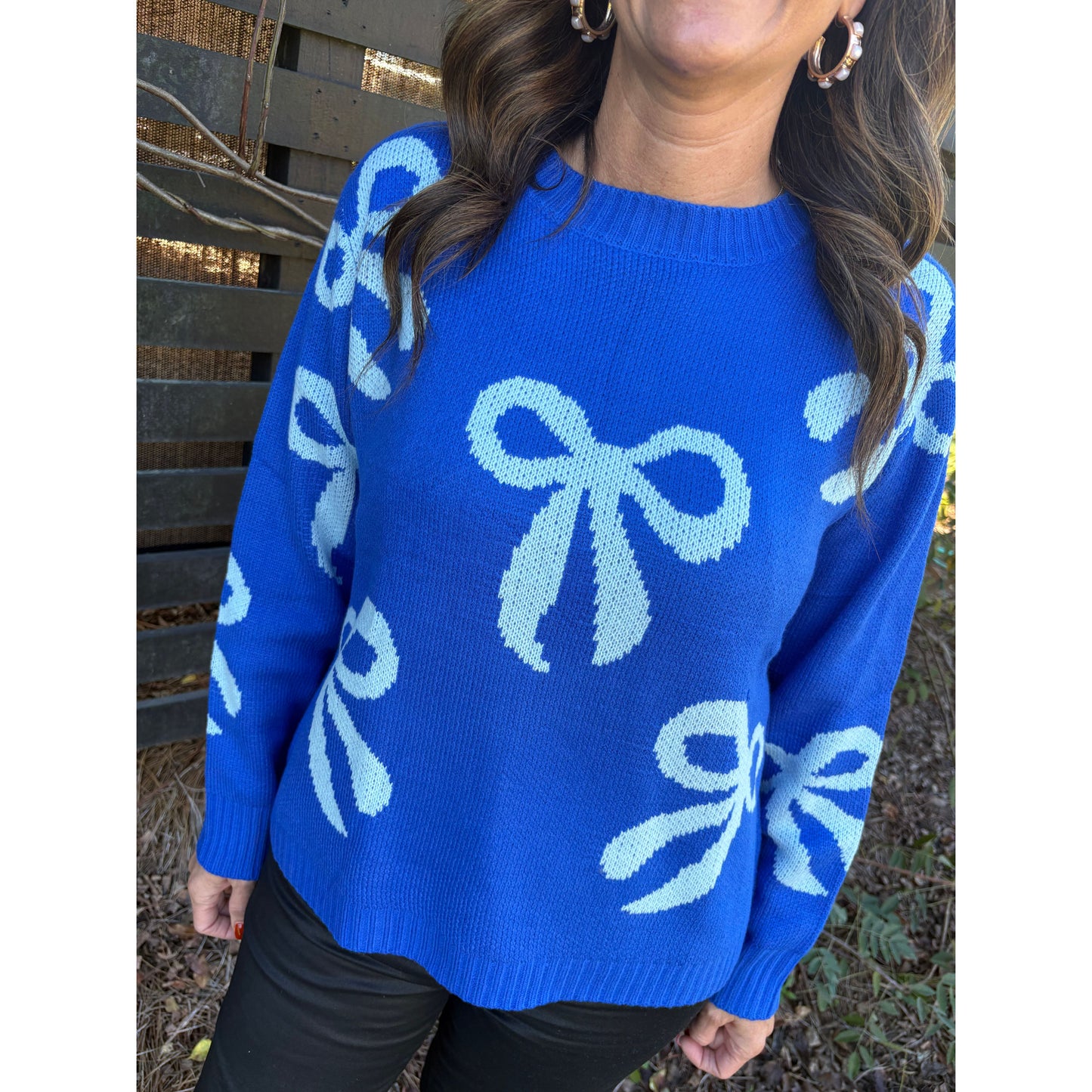 Blue Bow Sweater