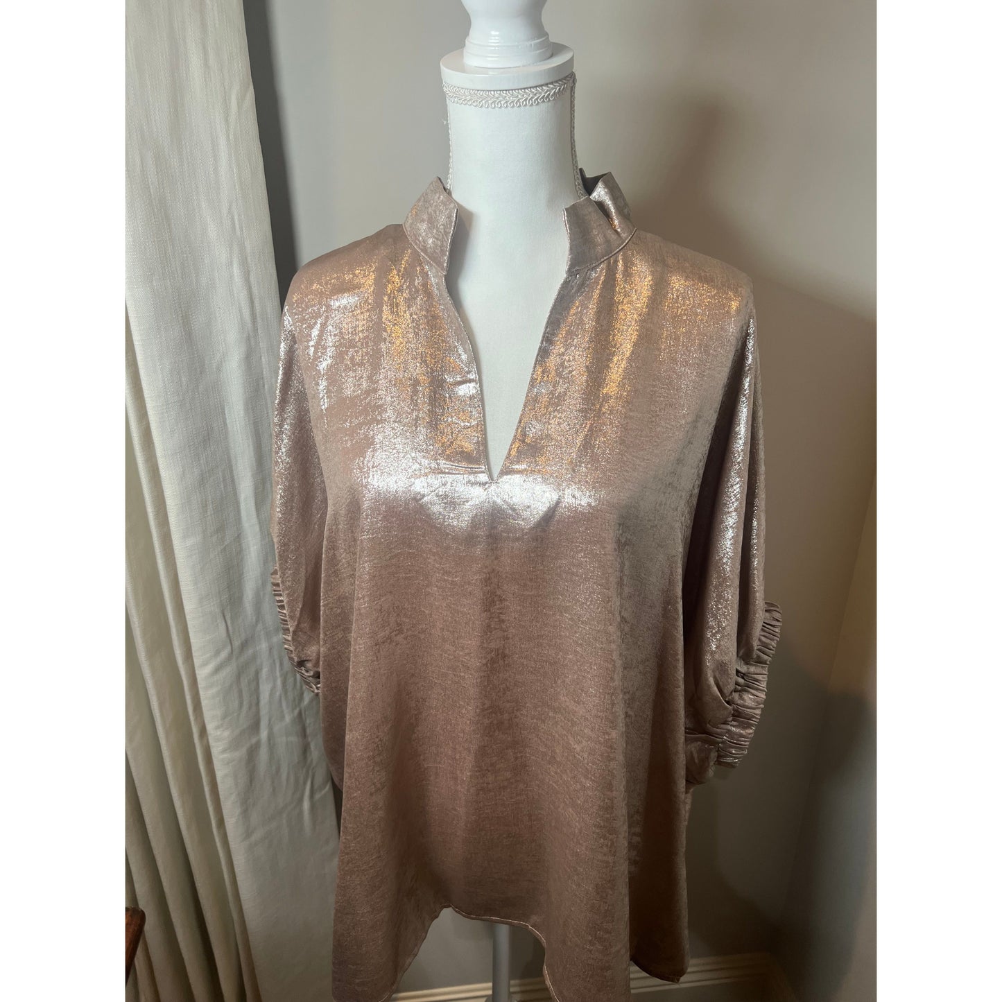 Curvy Sophie Metallic Blouse