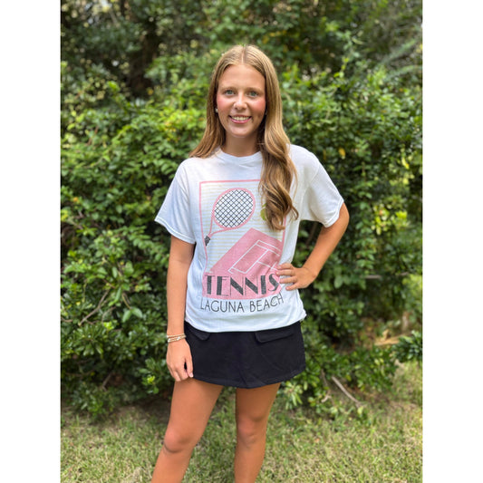 Laguna Beach Tennis Oversized Graphic Tee