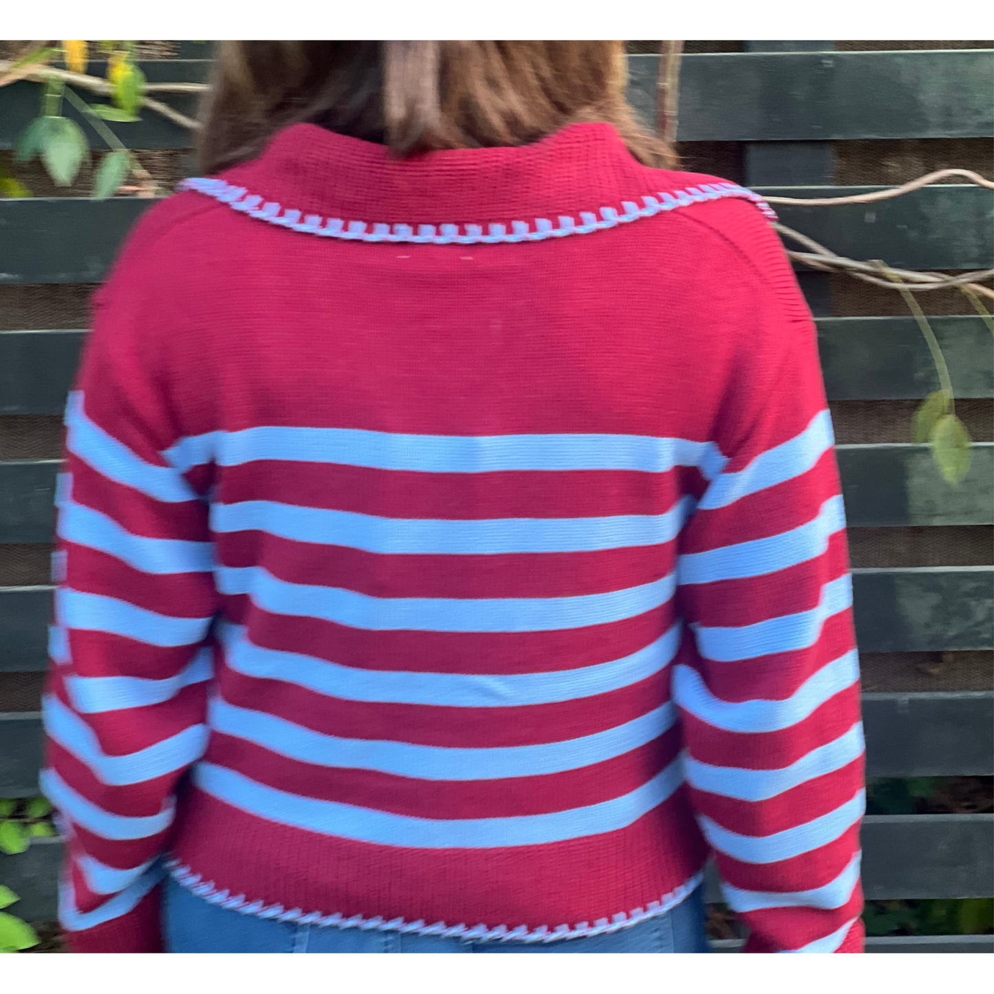 Blair Striped Collared Sweater