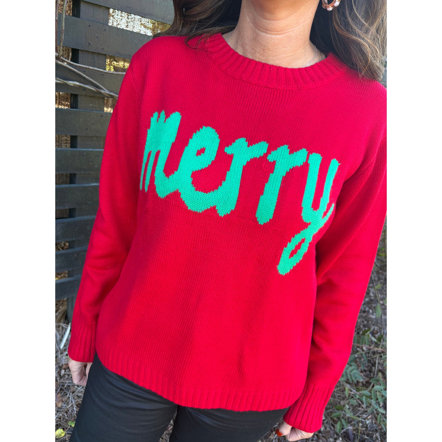 Red & Green Merry Sweater