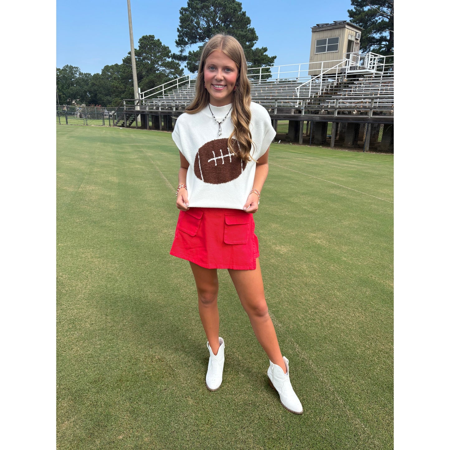 Fuzzy Football Sweater