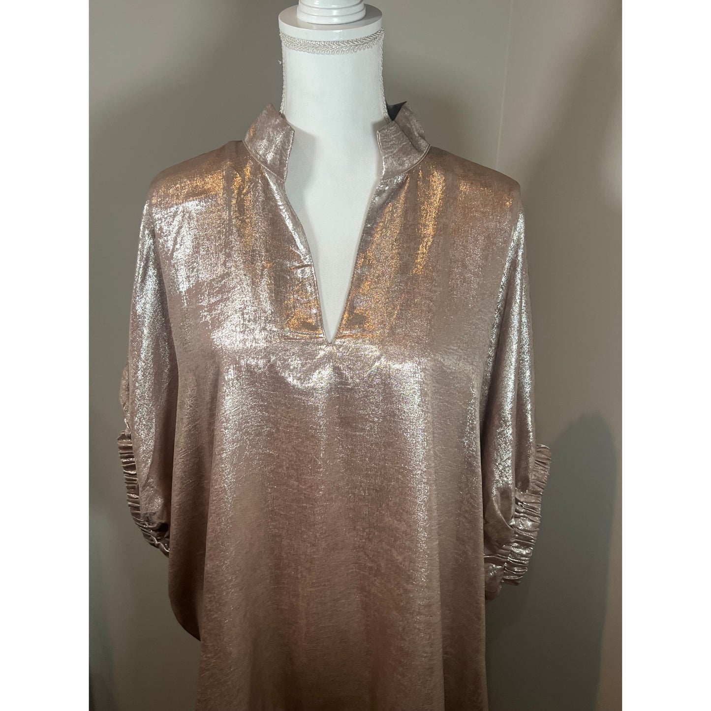 Curvy Sophie Metallic Blouse