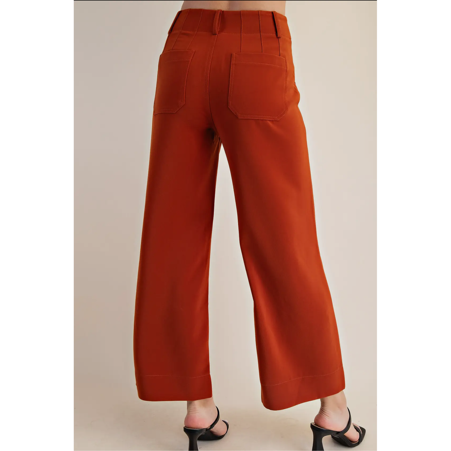 Colette Cropped Pants - Rust