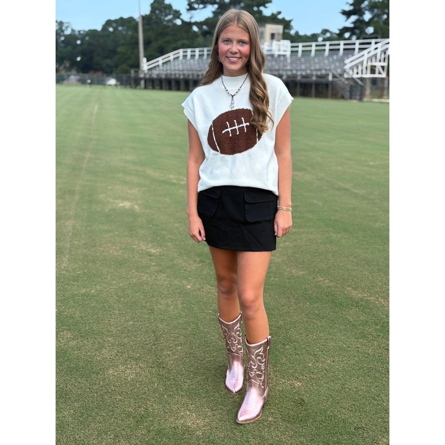 Fuzzy Football Sweater