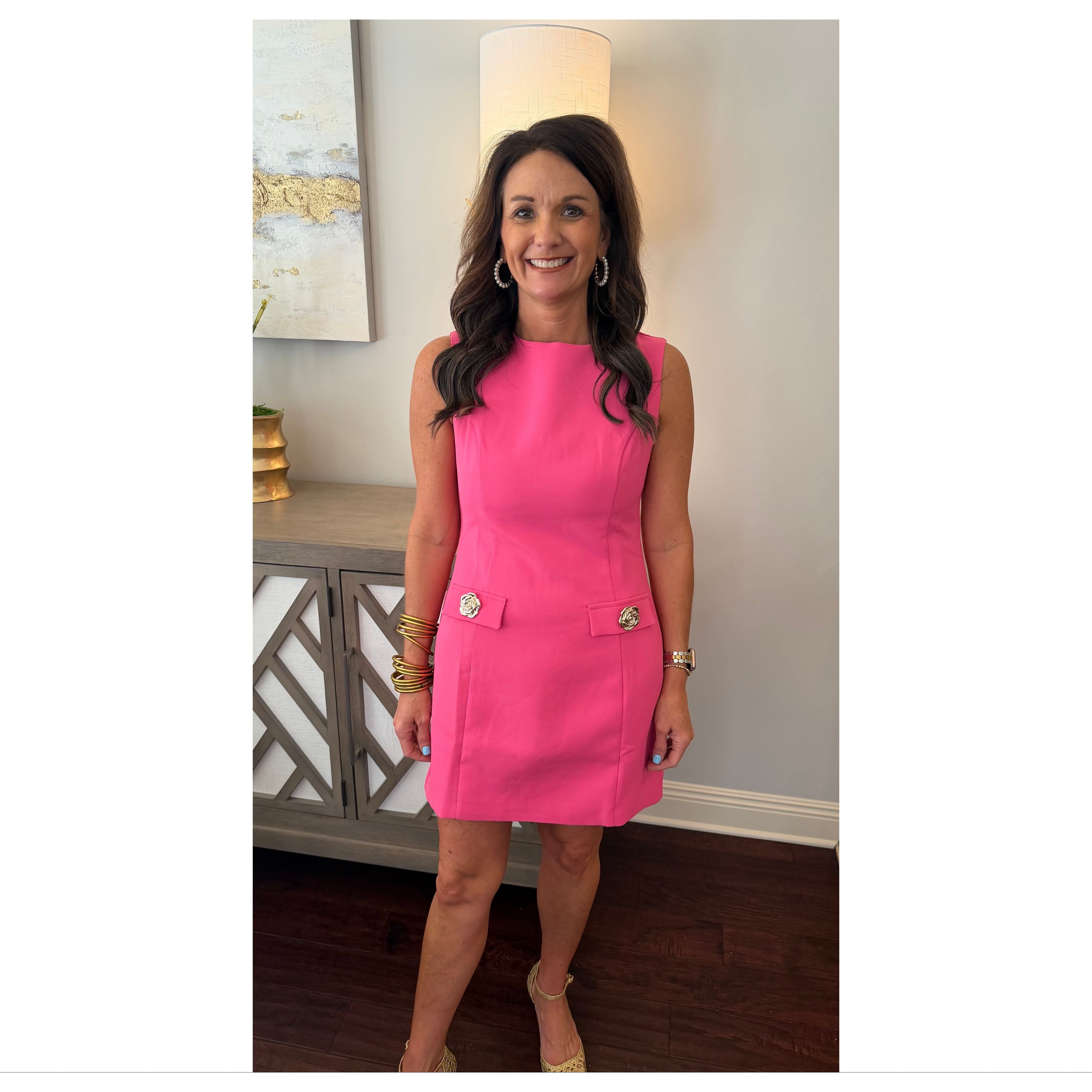 punch pink dress Pink Punch Open Back Tiered Dress 5