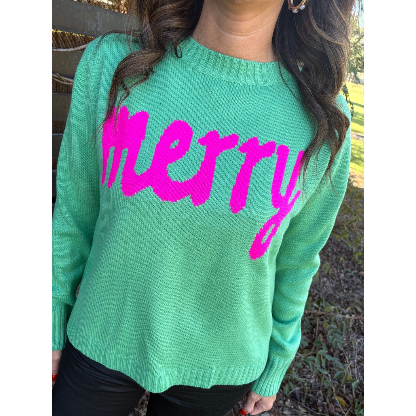 Mint Green Merry Sweater