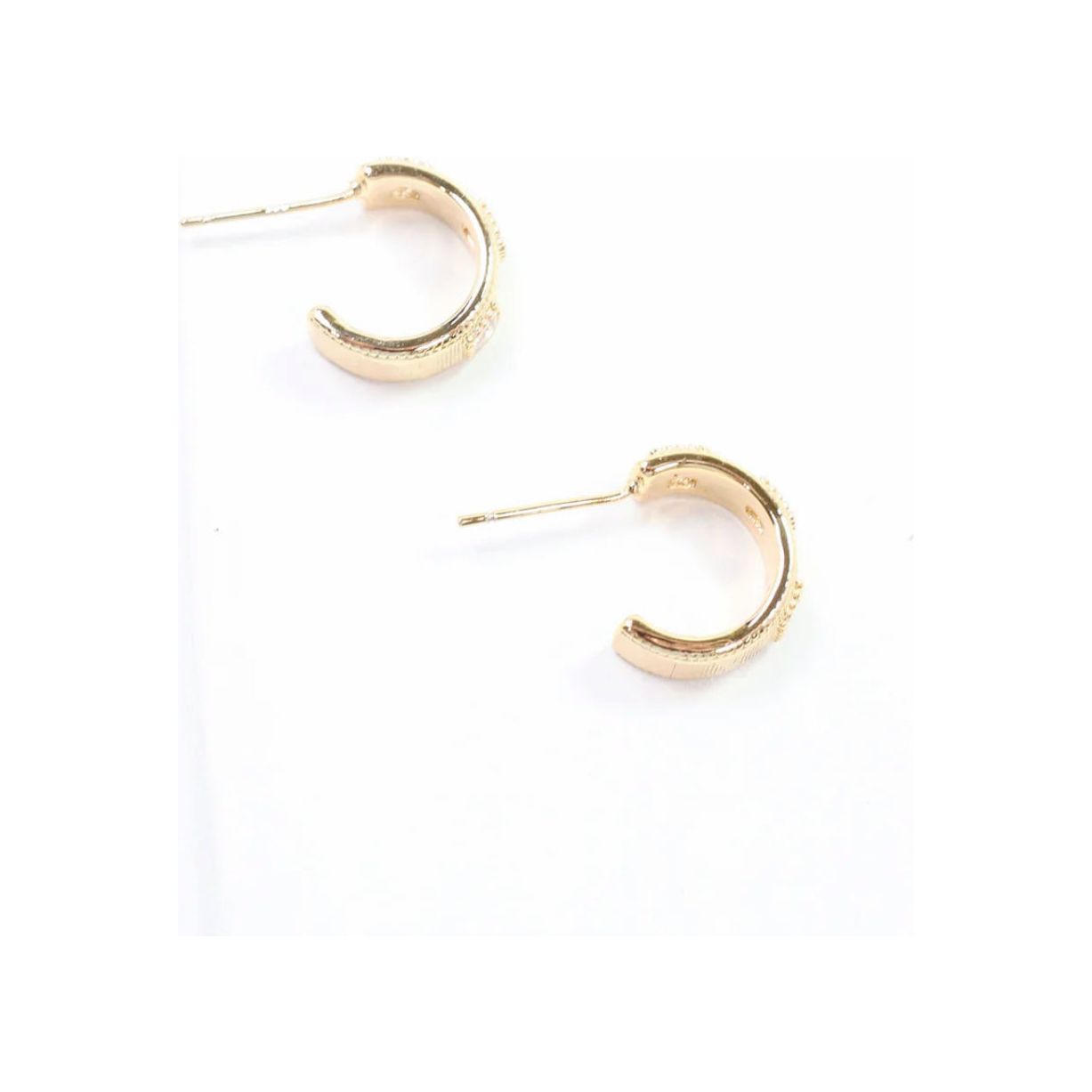 Serrano CZ Hoop Earring Gold