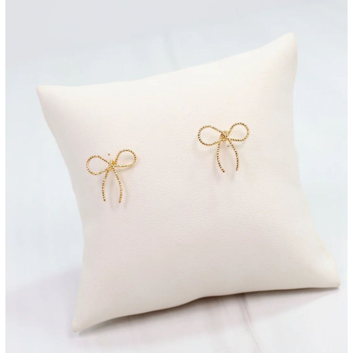 Rosaline Bow Stud Gold