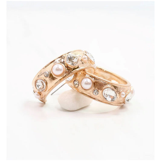 Julietta Hoop Earrings Pearl