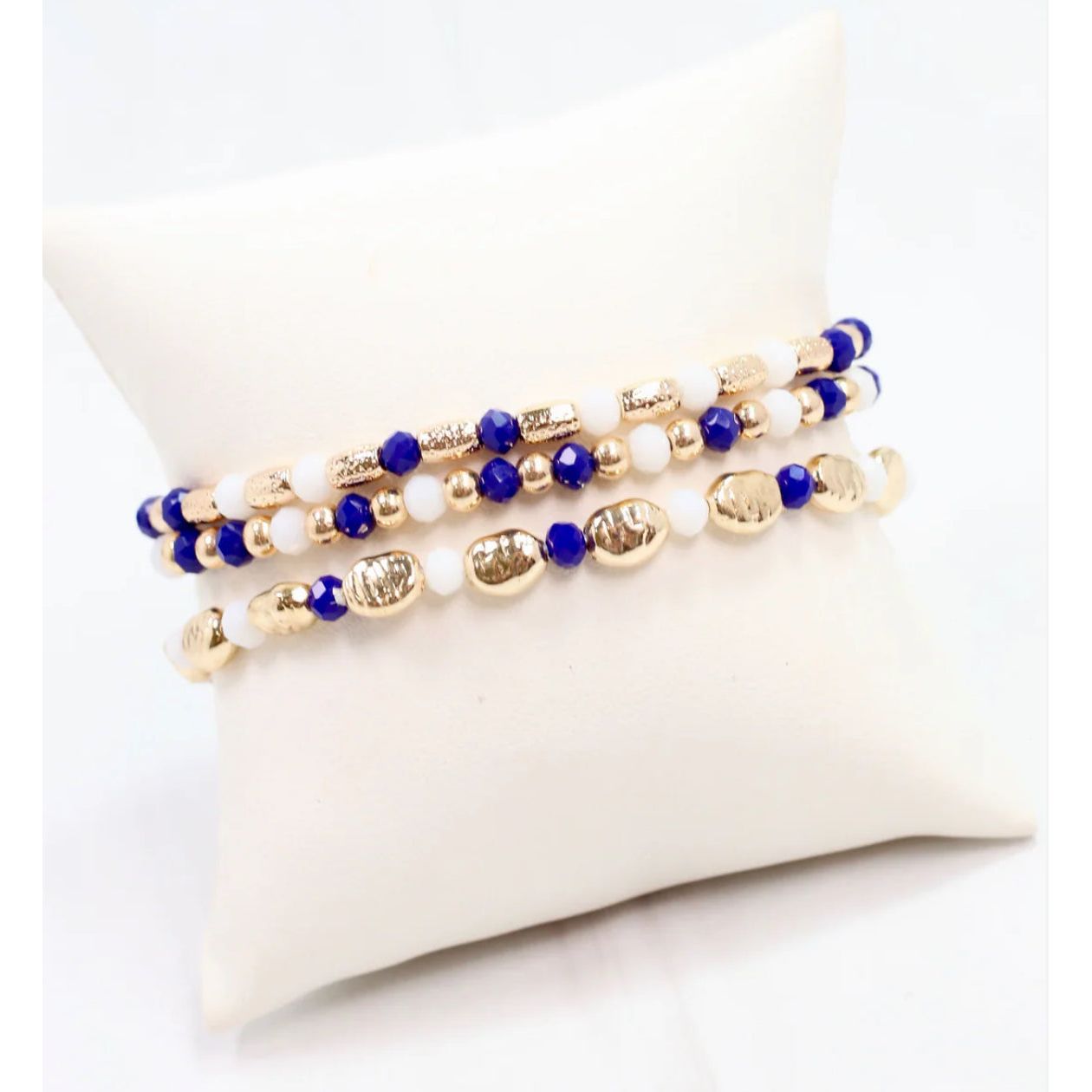 Spirit Beaded Bracelet Set Blue White