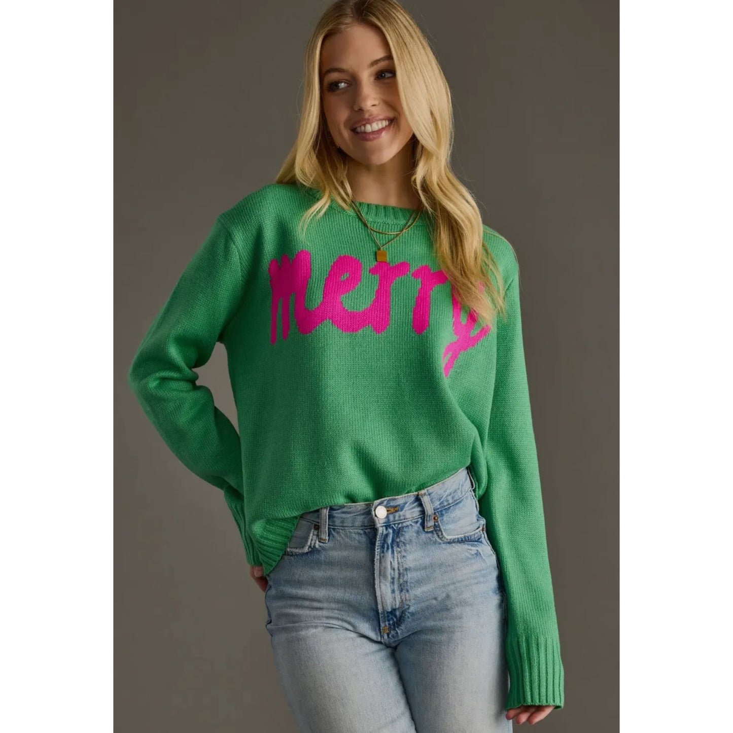 Mint Green Merry Sweater