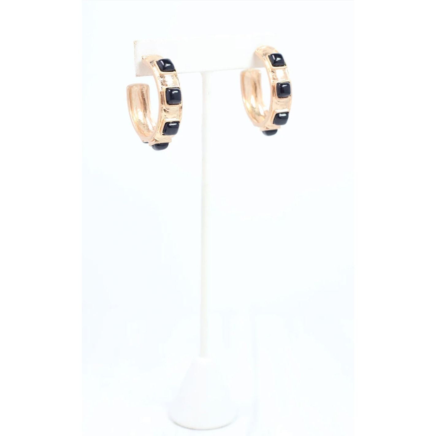 Elani Hoop Earring Black