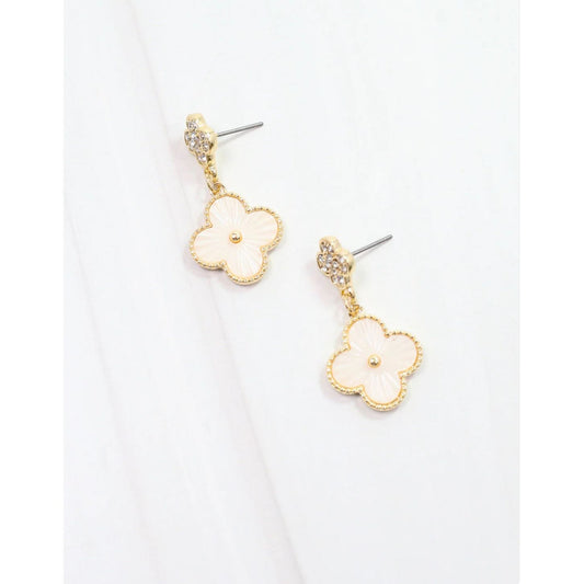 Lucius Clover Drop Earring Mother of Pearl