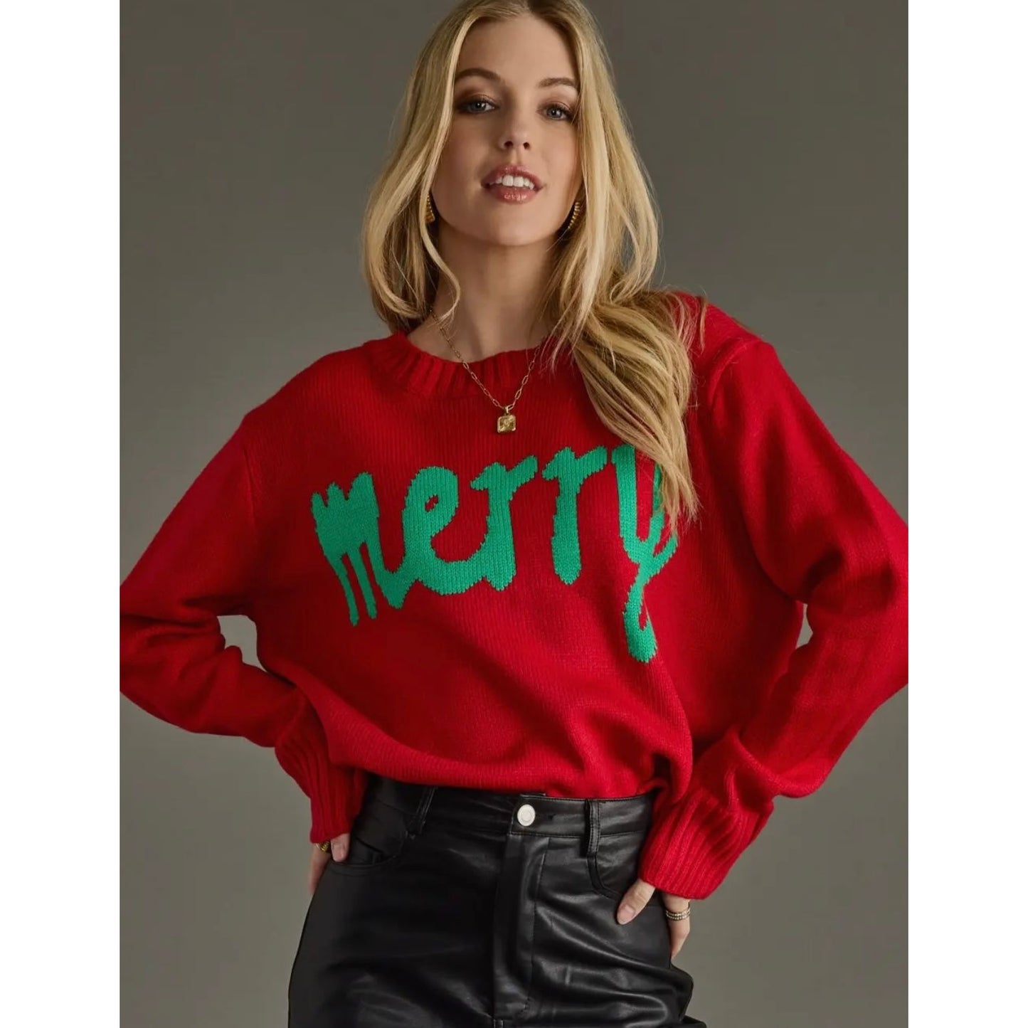 Red & Green Merry Sweater