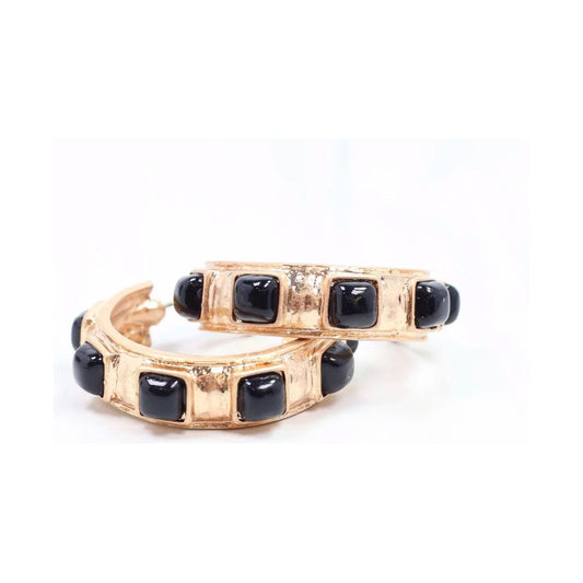 Elani Hoop Earring Black