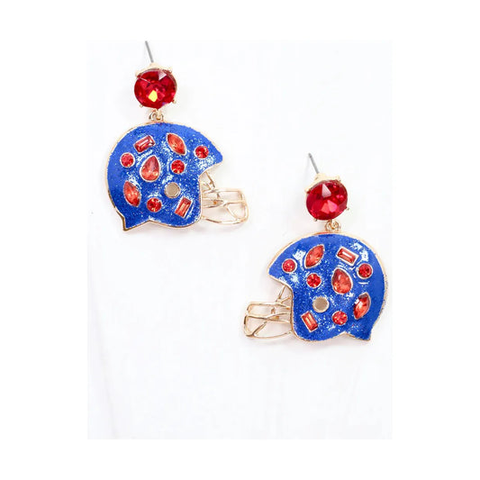 Halsey Helmet Earring Blue Red