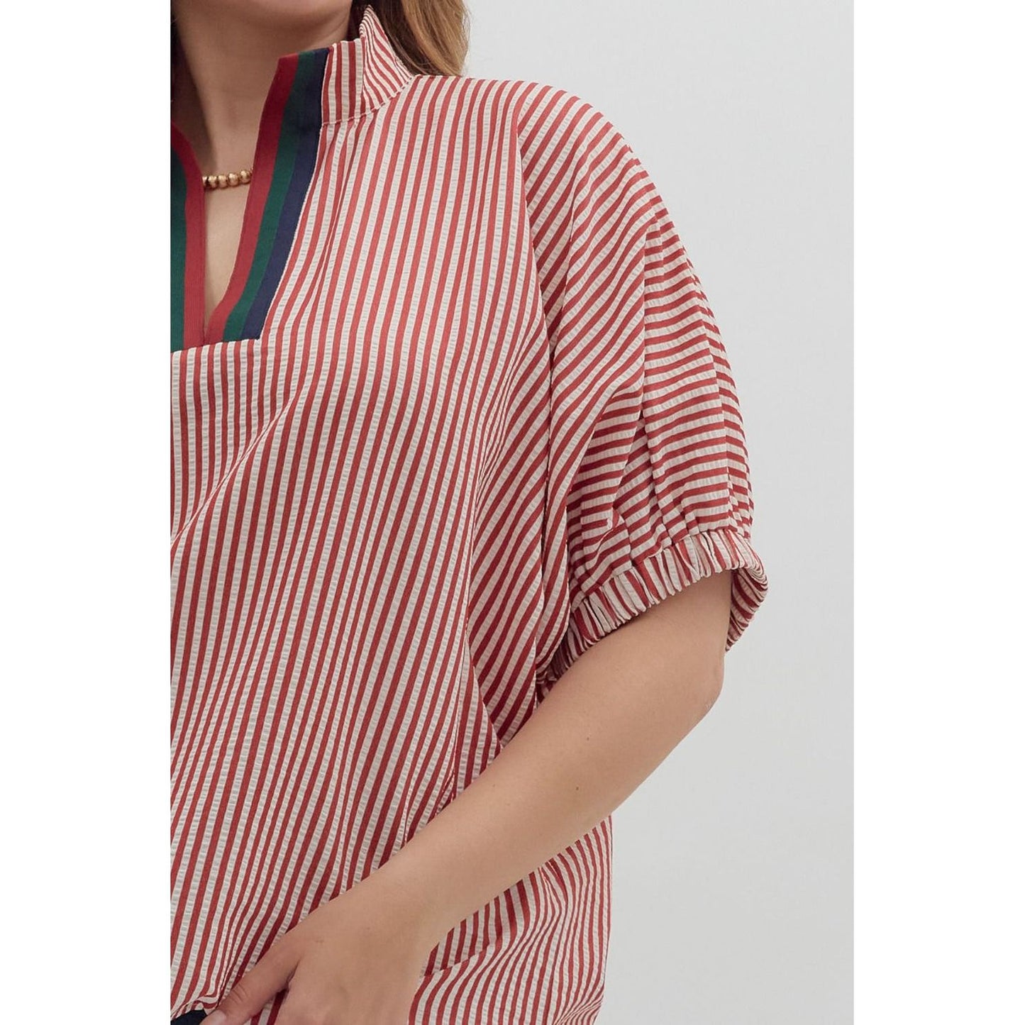 Curvy Autumn Striped Top
