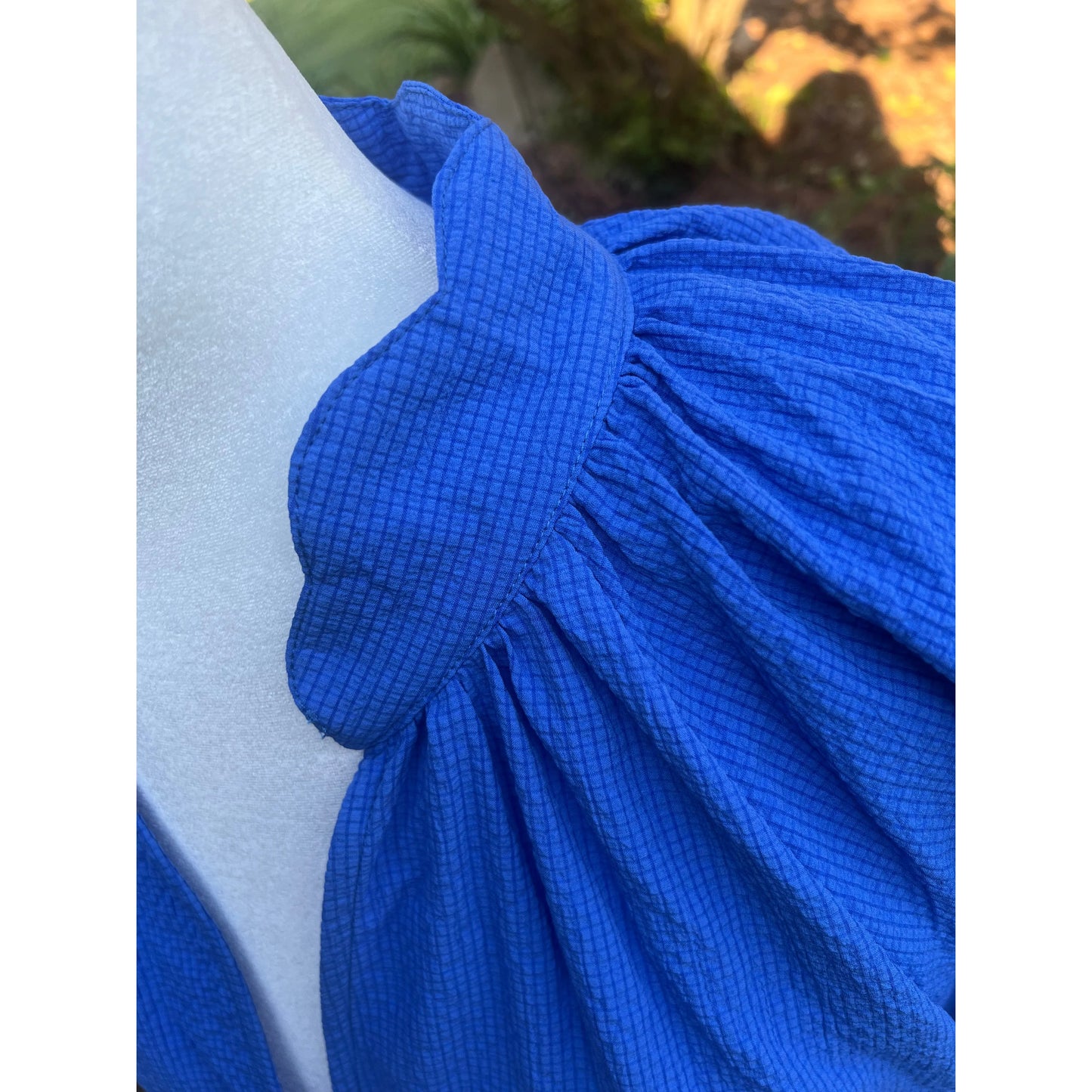 Curvy Lucy Seersucker Blouse