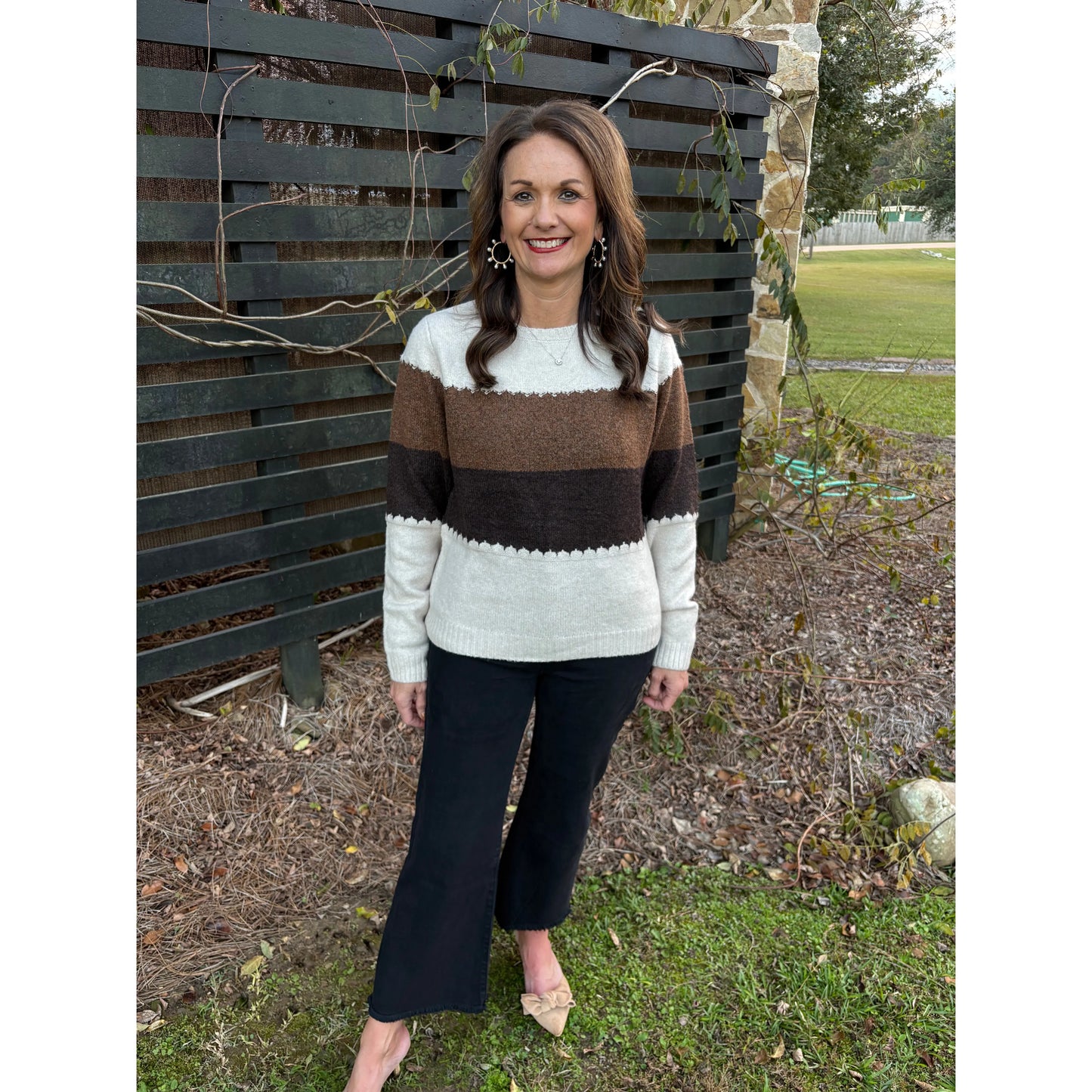 Oatmeal Color Block Sweater