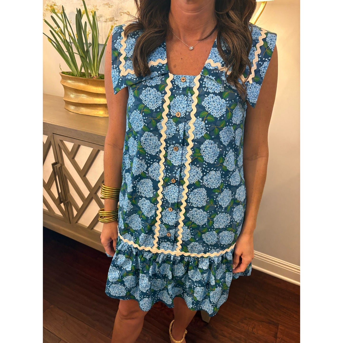 Azure Garden Party Mini Dress by THML