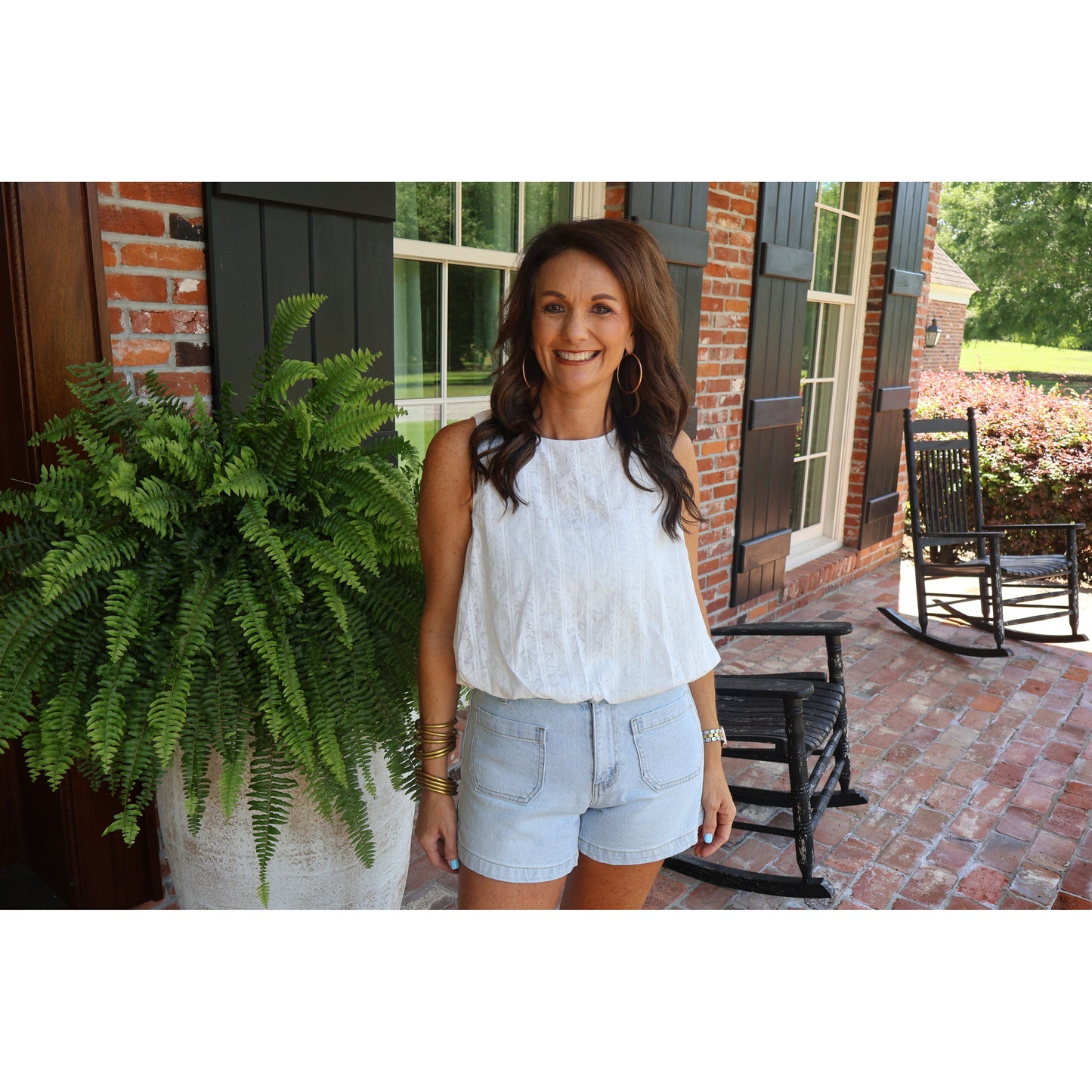 Aria Bubble Hem Blouse