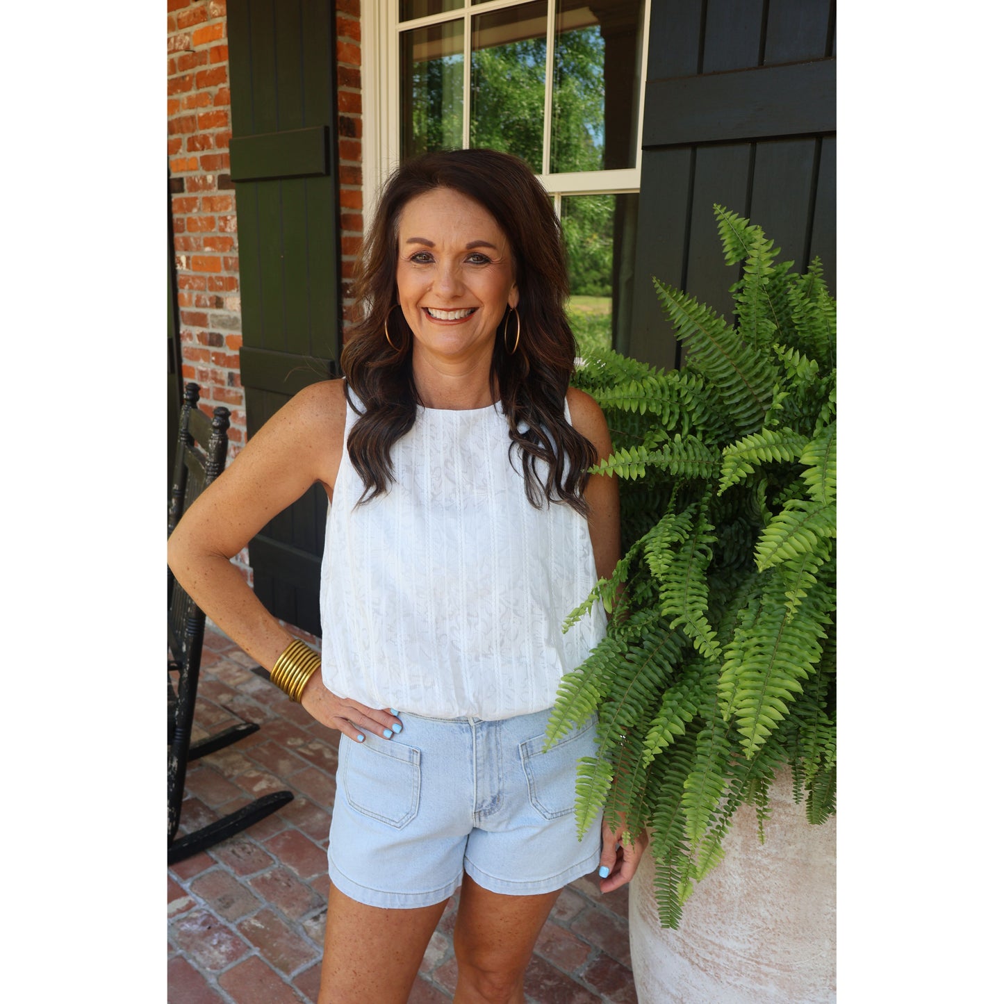 Aria Bubble Hem Blouse