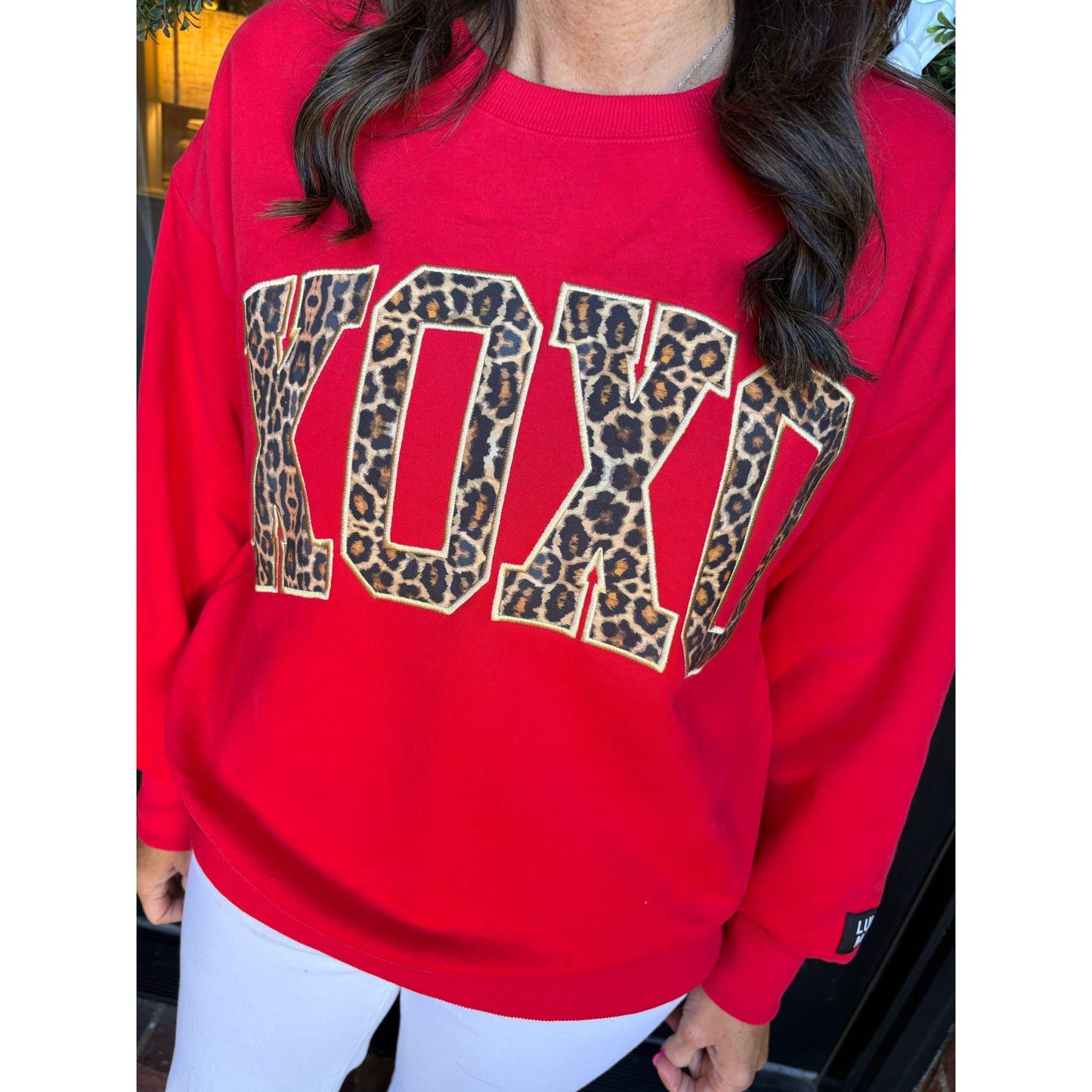 Lulu Mac XOXO Sweatshirt - Red Leopard