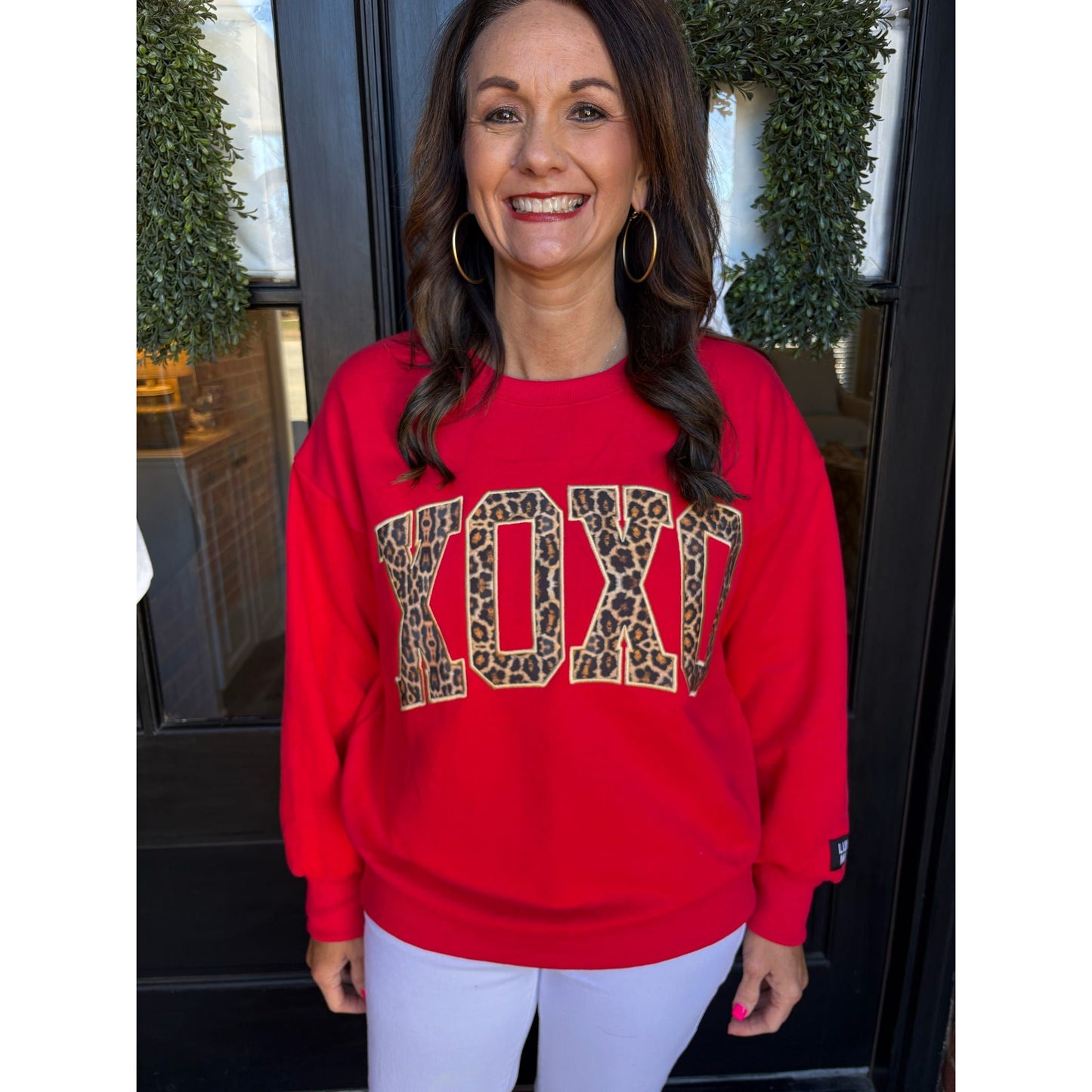 Lulu Mac XOXO Sweatshirt - Red Leopard
