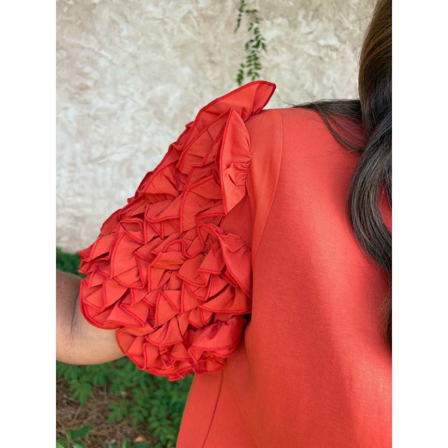 Ruffled Puff Sleeve Top