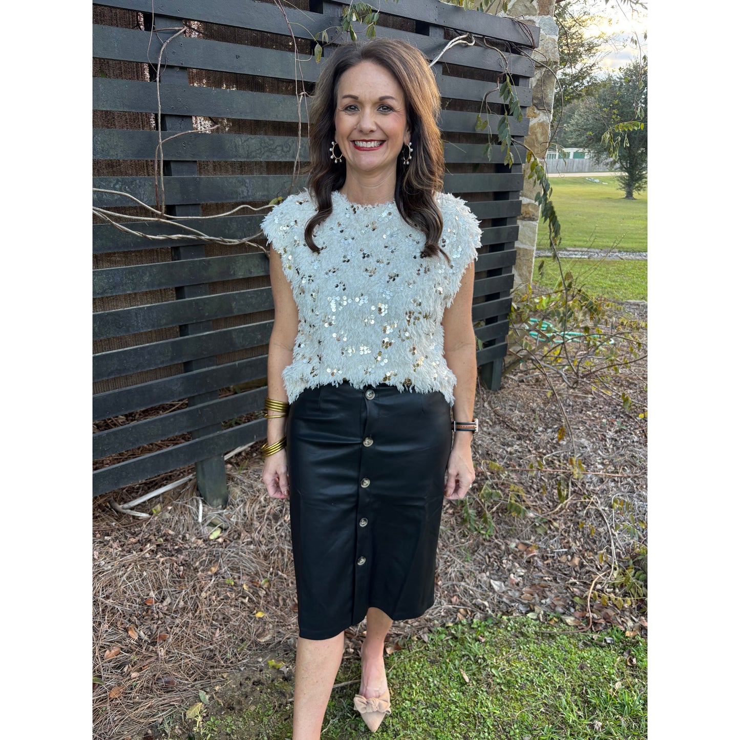 Midnight Sleigh Midi Skirt