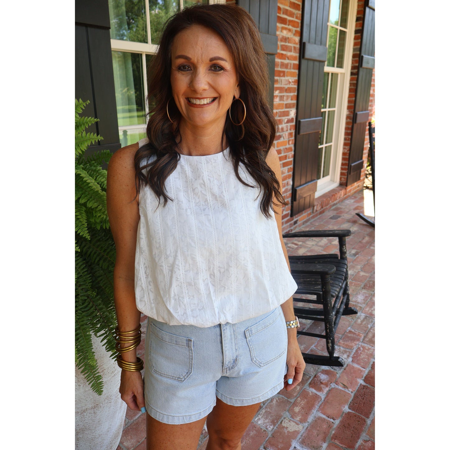 Aria Bubble Hem Blouse