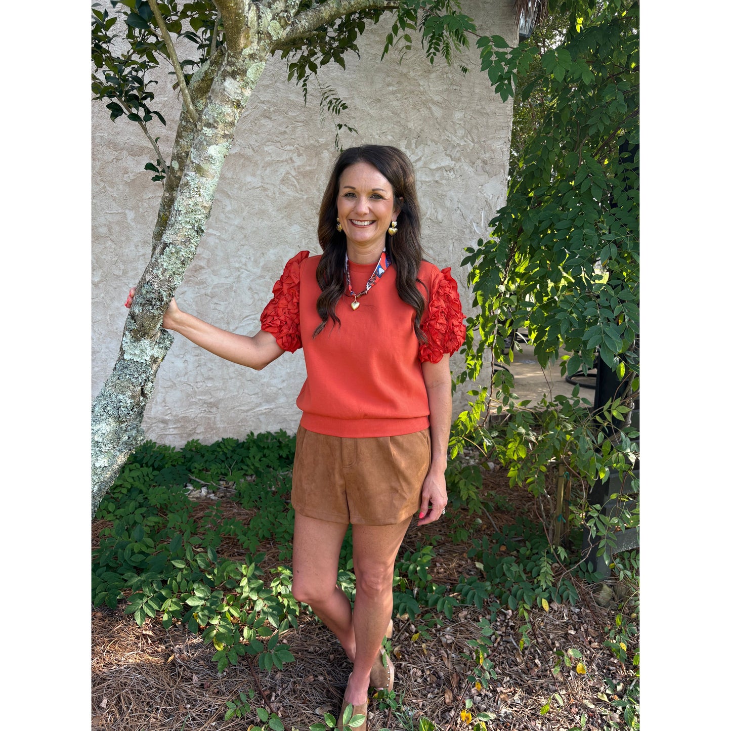 Ruffled Puff Sleeve Top