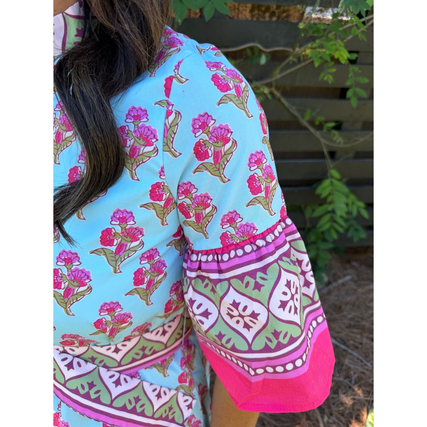 Monroe Border Print Shirt Dress
