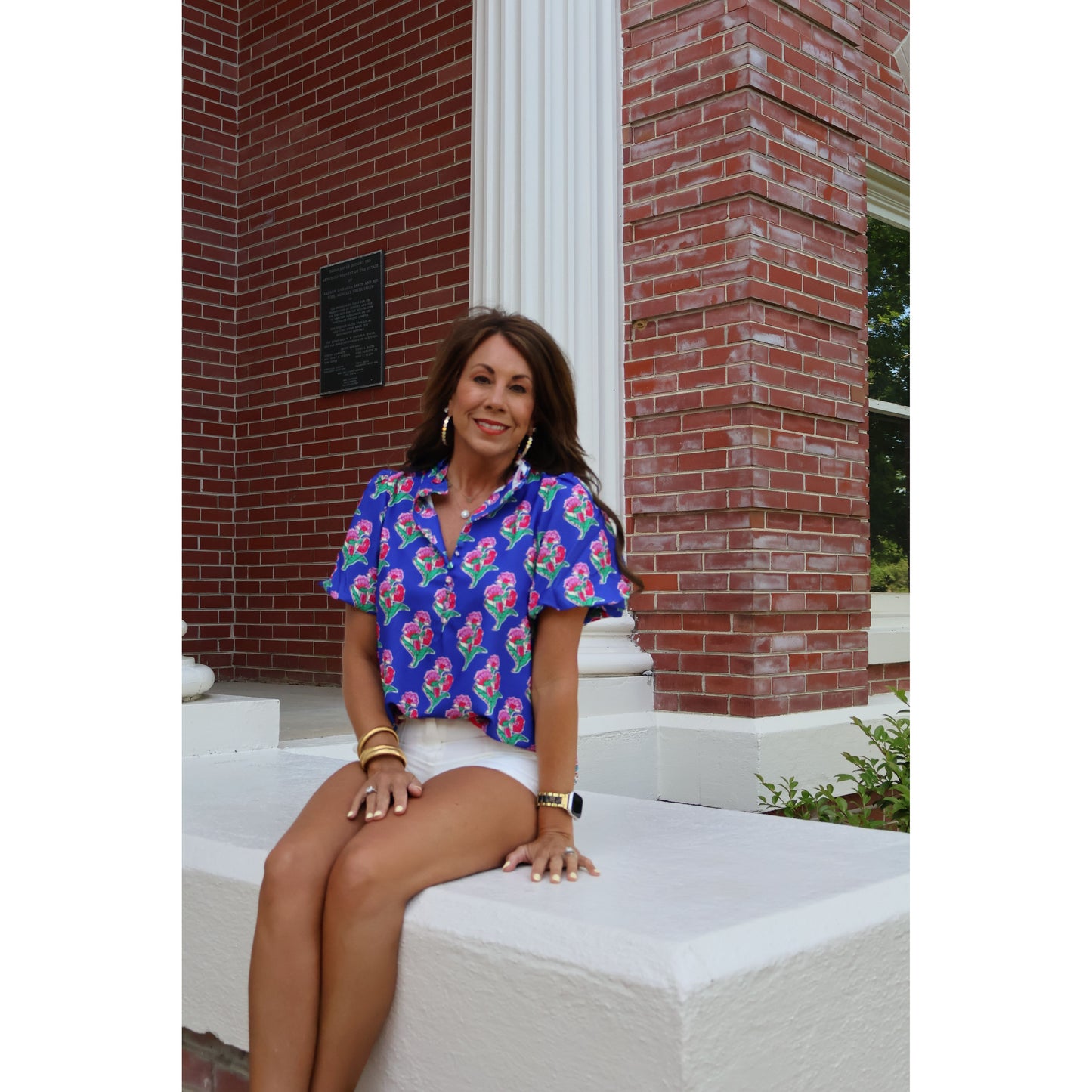 Juniper Border Print Blouse