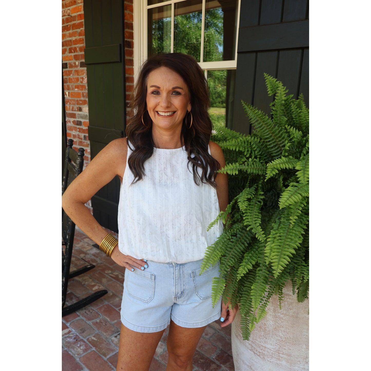 Aria Bubble Hem Blouse