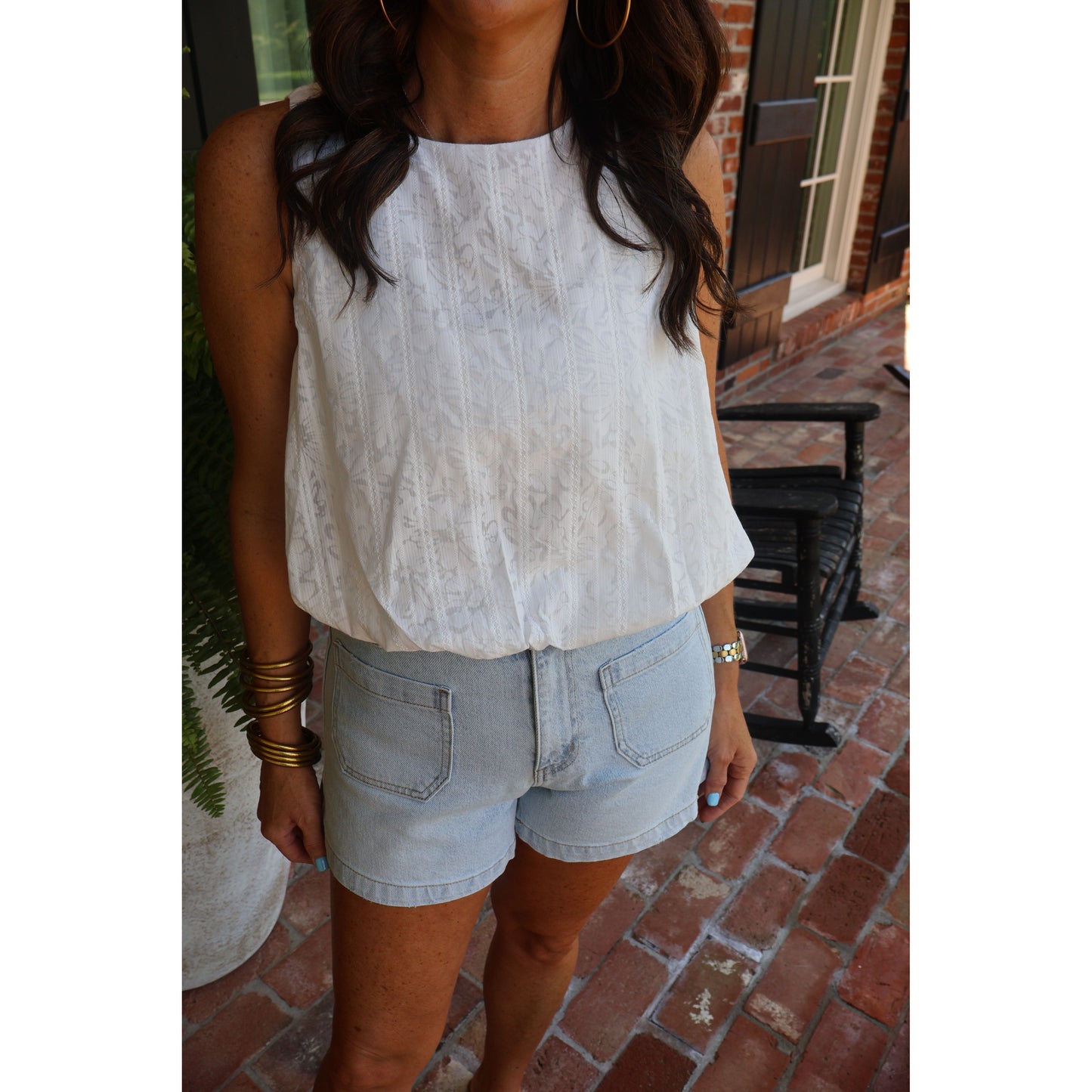 Aria Bubble Hem Blouse