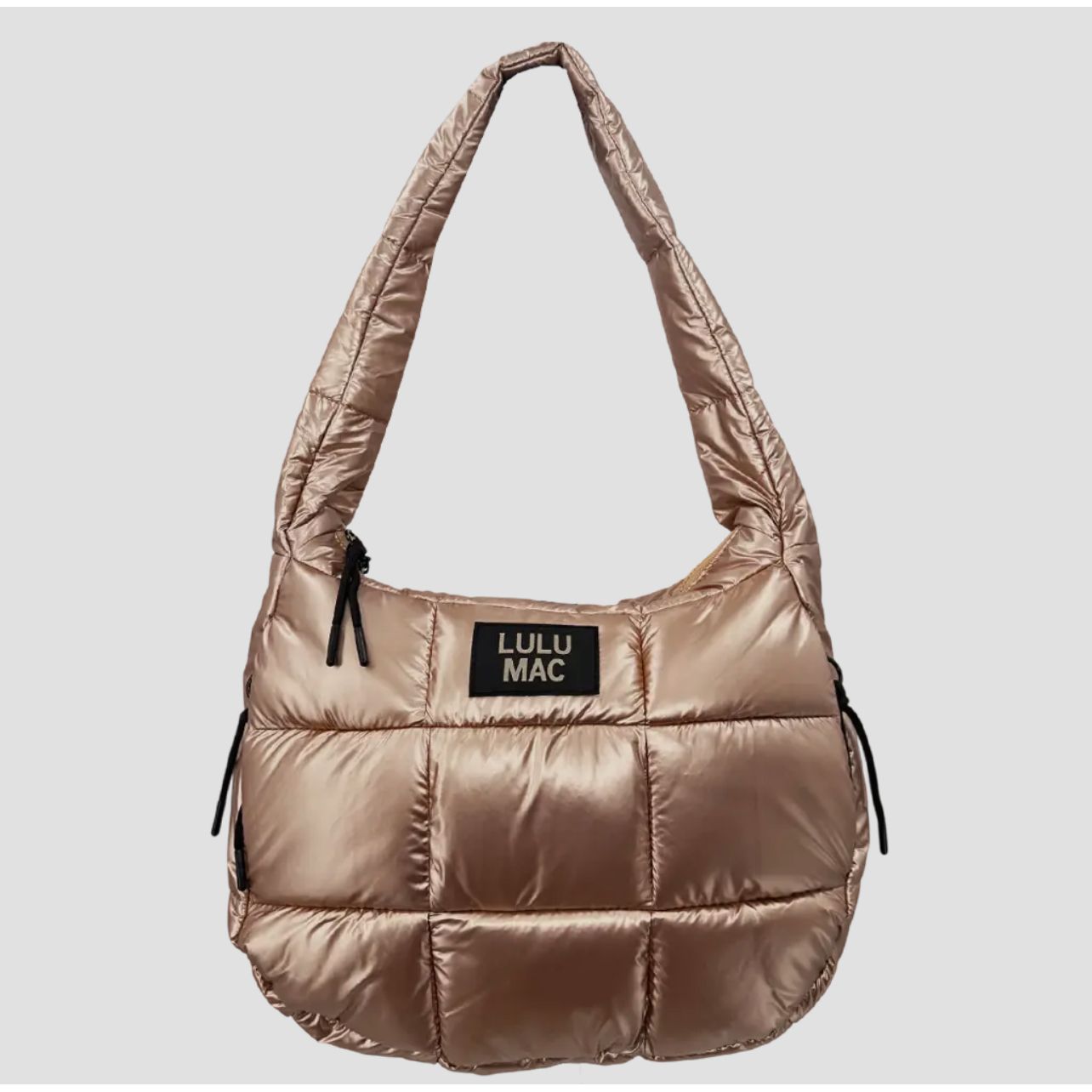 LULU MAC Puffer Metallic Tote Bag - Champagne